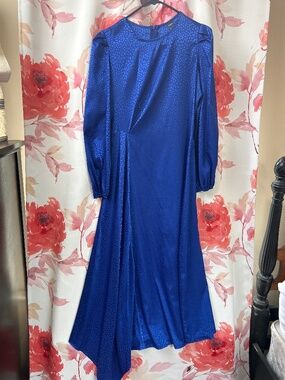 Royal blue midi dress